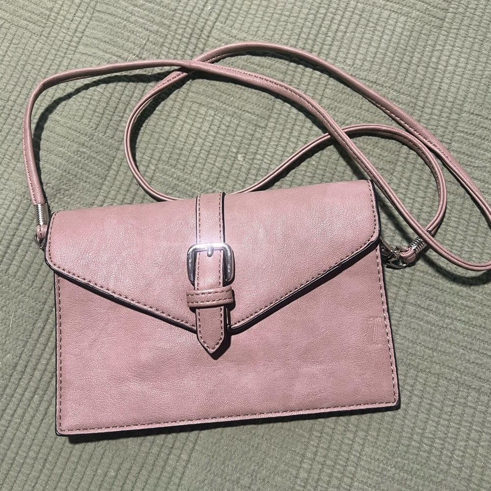 Clarks Bag Small Shoulder Crossbody Soft Leather Silver Buckle Accent